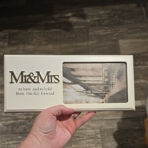 Mr & Mrs Photo Frame - White